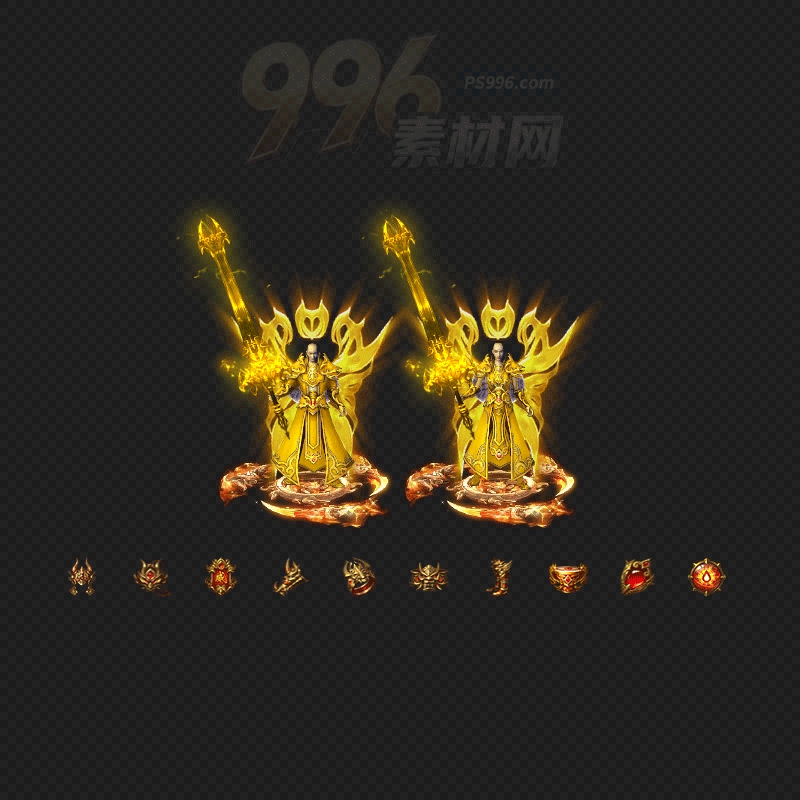 复古新特效战狂甲+定制黄金武器+首饰素材内外包裹地面序列齐全20251121